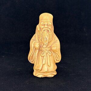 Vintage Asian Chinese Japanese Priest Monk Statue Figurine Sculpture 3.5" Rare
